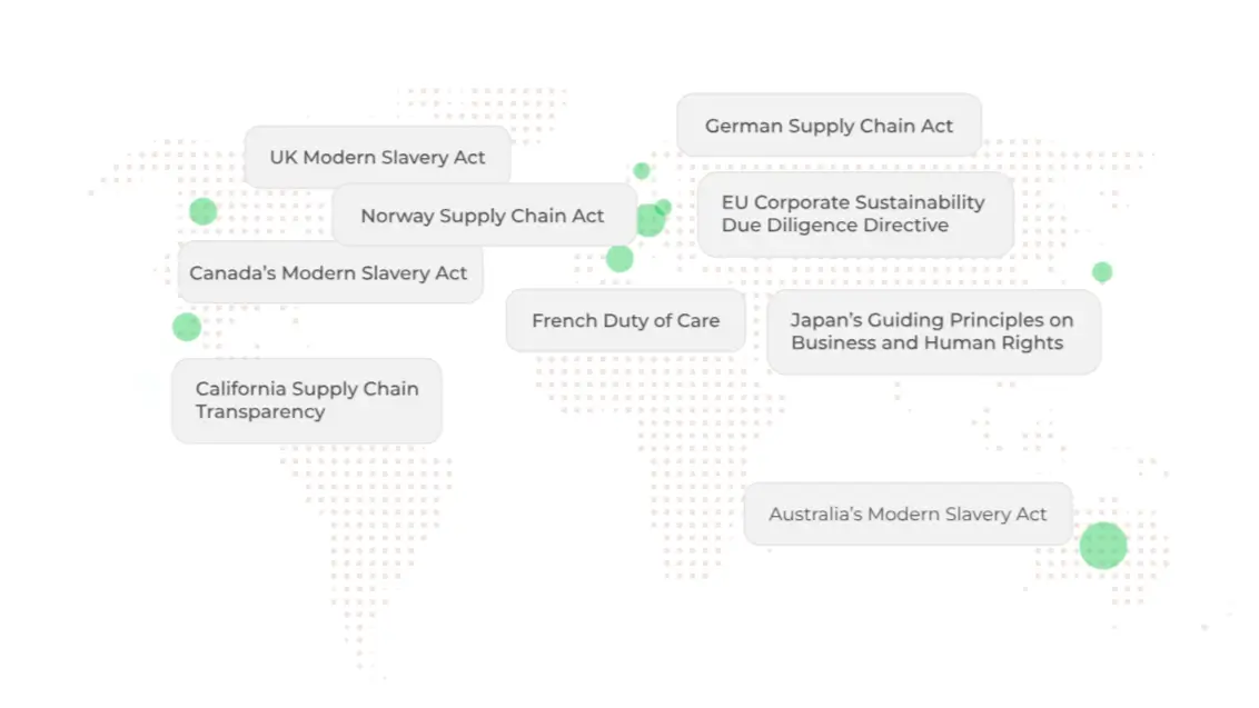 Global supply chain transparency meeting regulatory requirements like BRSR in India and CSRD in Europe